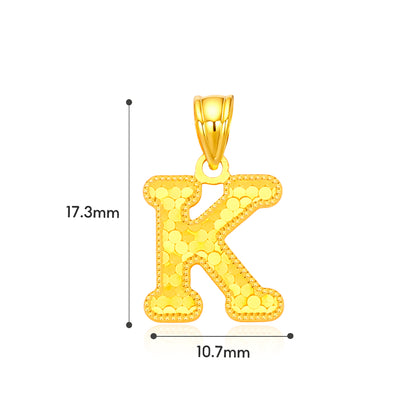 TAKA Jewellery Sparkle Collection Alphabet 916 Gold Pendant