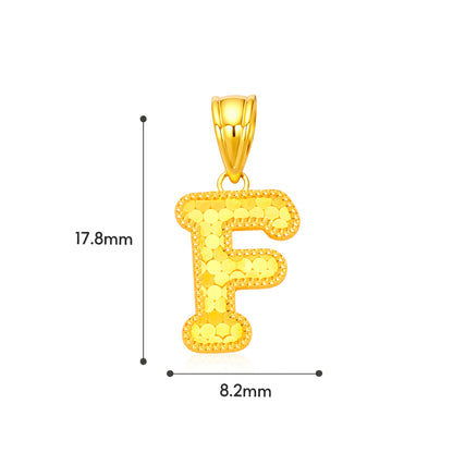 TAKA Jewellery Sparkle Collection Alphabet 916 Gold Pendant
