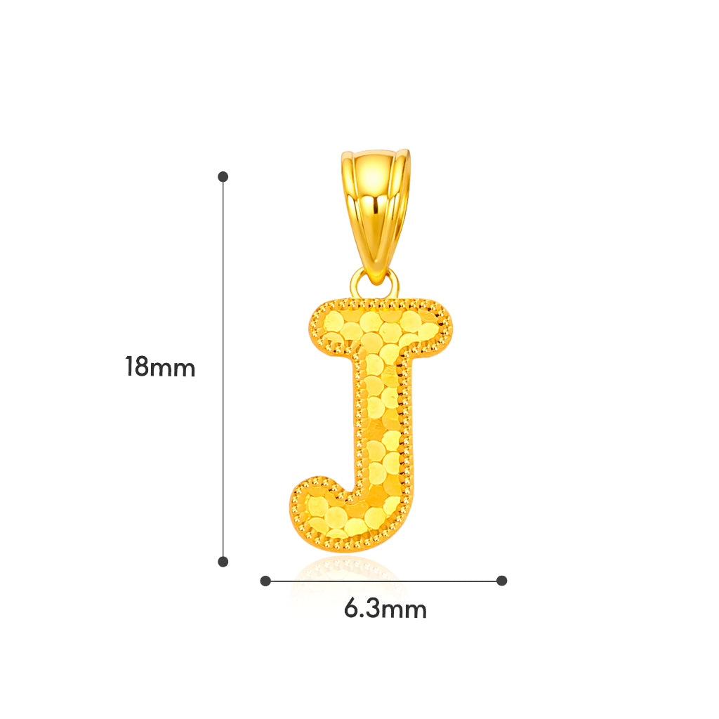 TAKA Jewellery Sparkle Collection Alphabet 916 Gold Pendant