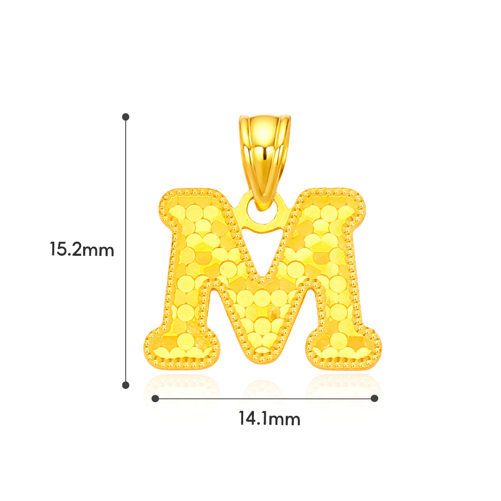 TAKA Jewellery Sparkle Collection Alphabet 916 Gold Pendant