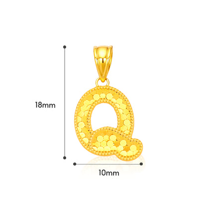 TAKA Jewellery Sparkle Collection Alphabet 916 Gold Pendant