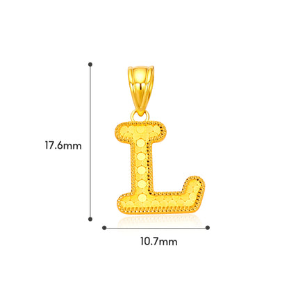 TAKA Jewellery Sparkle Collection Alphabet 916 Gold Pendant
