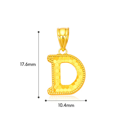 TAKA Jewellery Sparkle Collection Alphabet 916 Gold Pendant