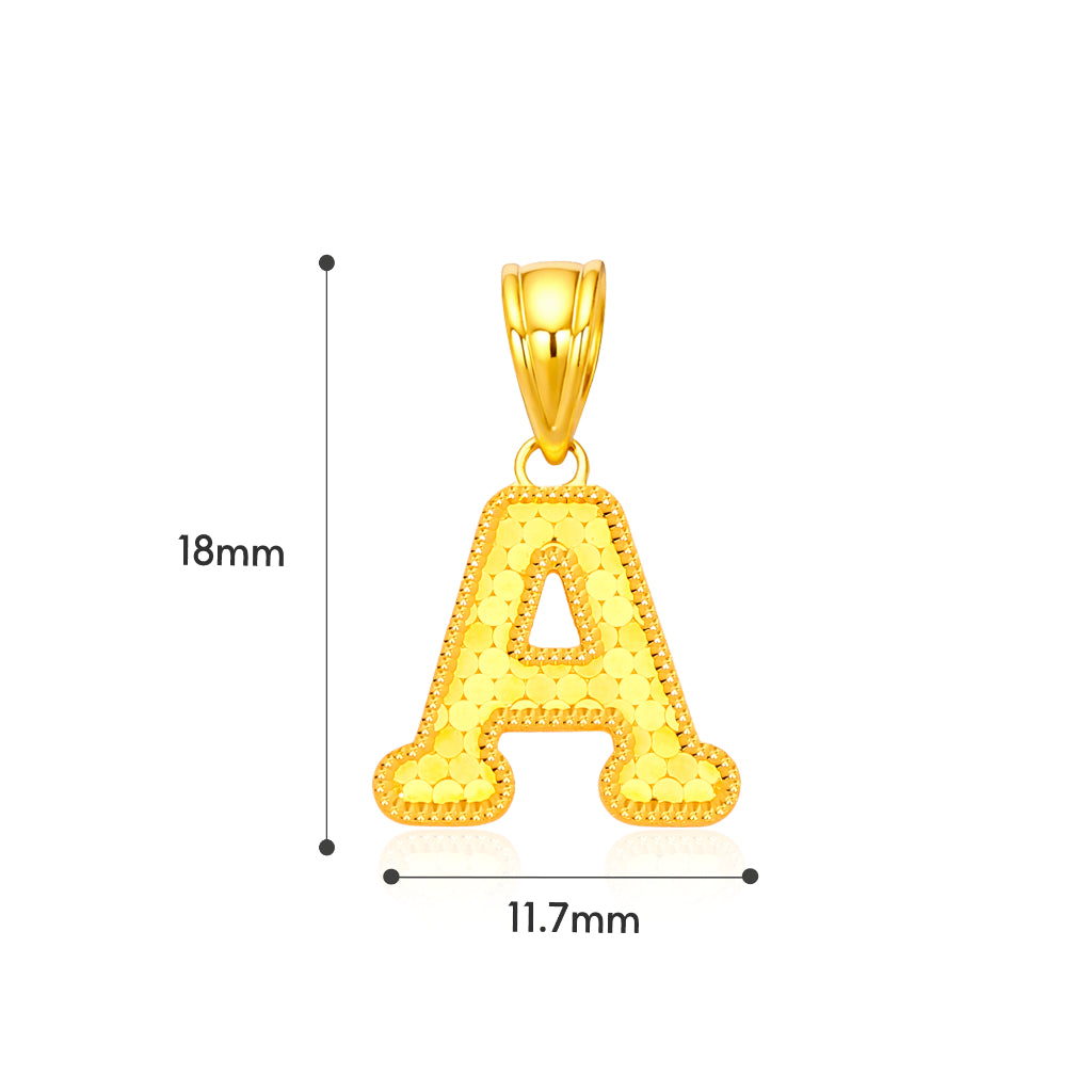 TAKA Jewellery Sparkle Collection Alphabet 916 Gold Pendant