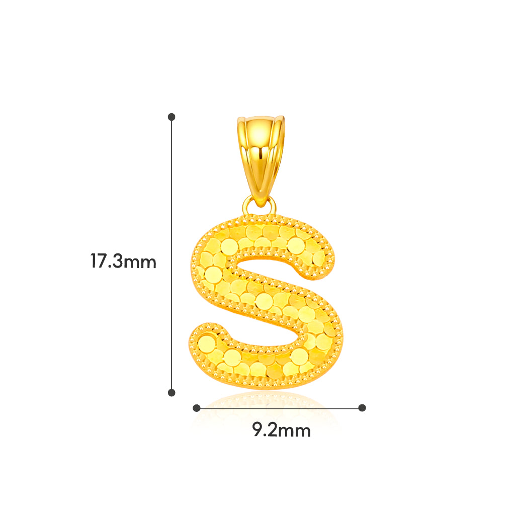 TAKA Jewellery Sparkle Collection Alphabet 916 Gold Pendant