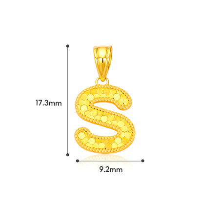 TAKA Jewellery Sparkle Collection Alphabet 916 Gold Pendant
