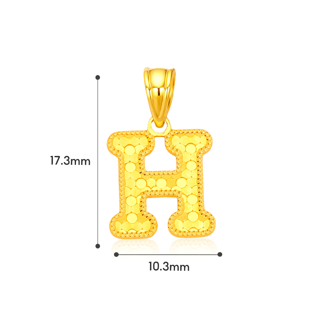 TAKA Jewellery Sparkle Collection Alphabet 916 Gold Pendant