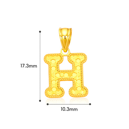 TAKA Jewellery Sparkle Collection Alphabet 916 Gold Pendant