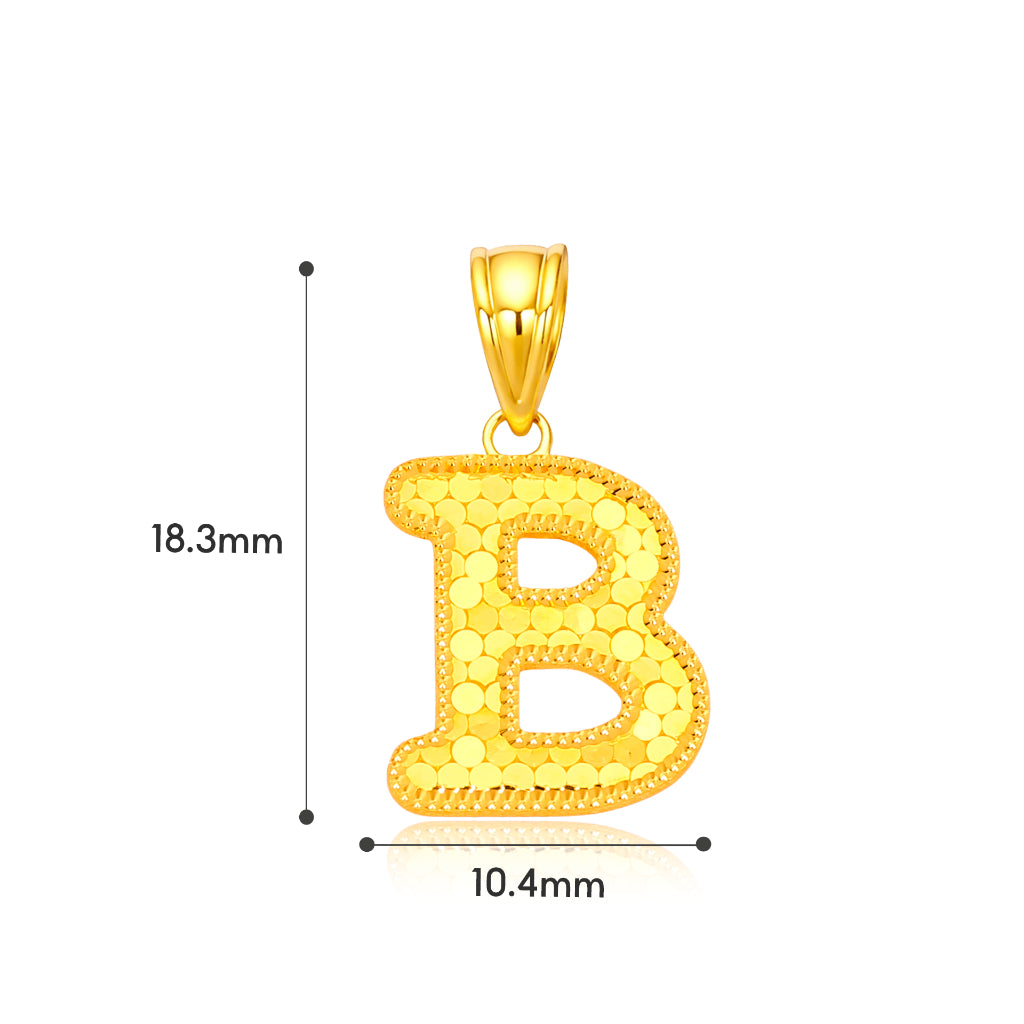 TAKA Jewellery Sparkle Collection Alphabet 916 Gold Pendant