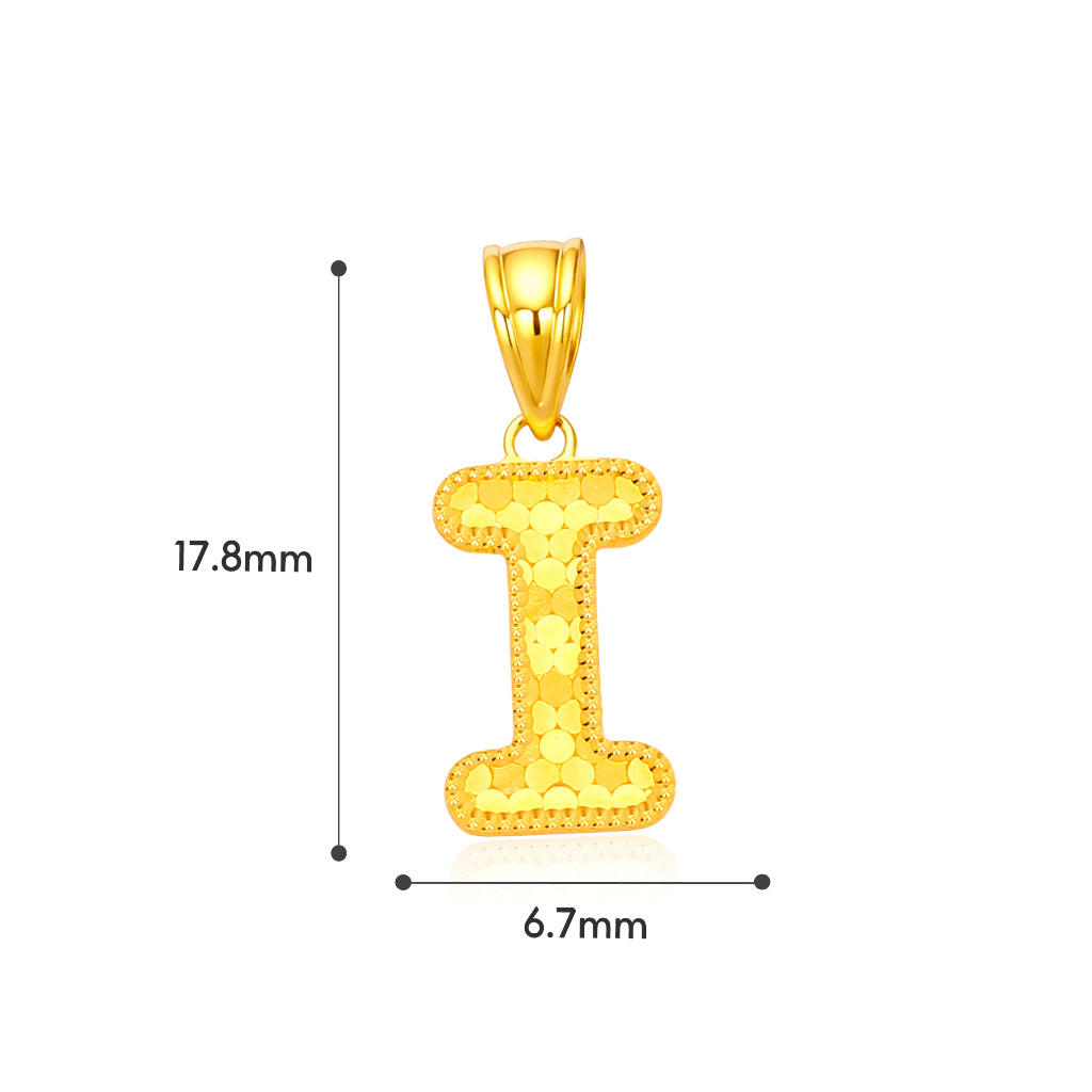 TAKA Jewellery Sparkle Collection Alphabet 916 Gold Pendant