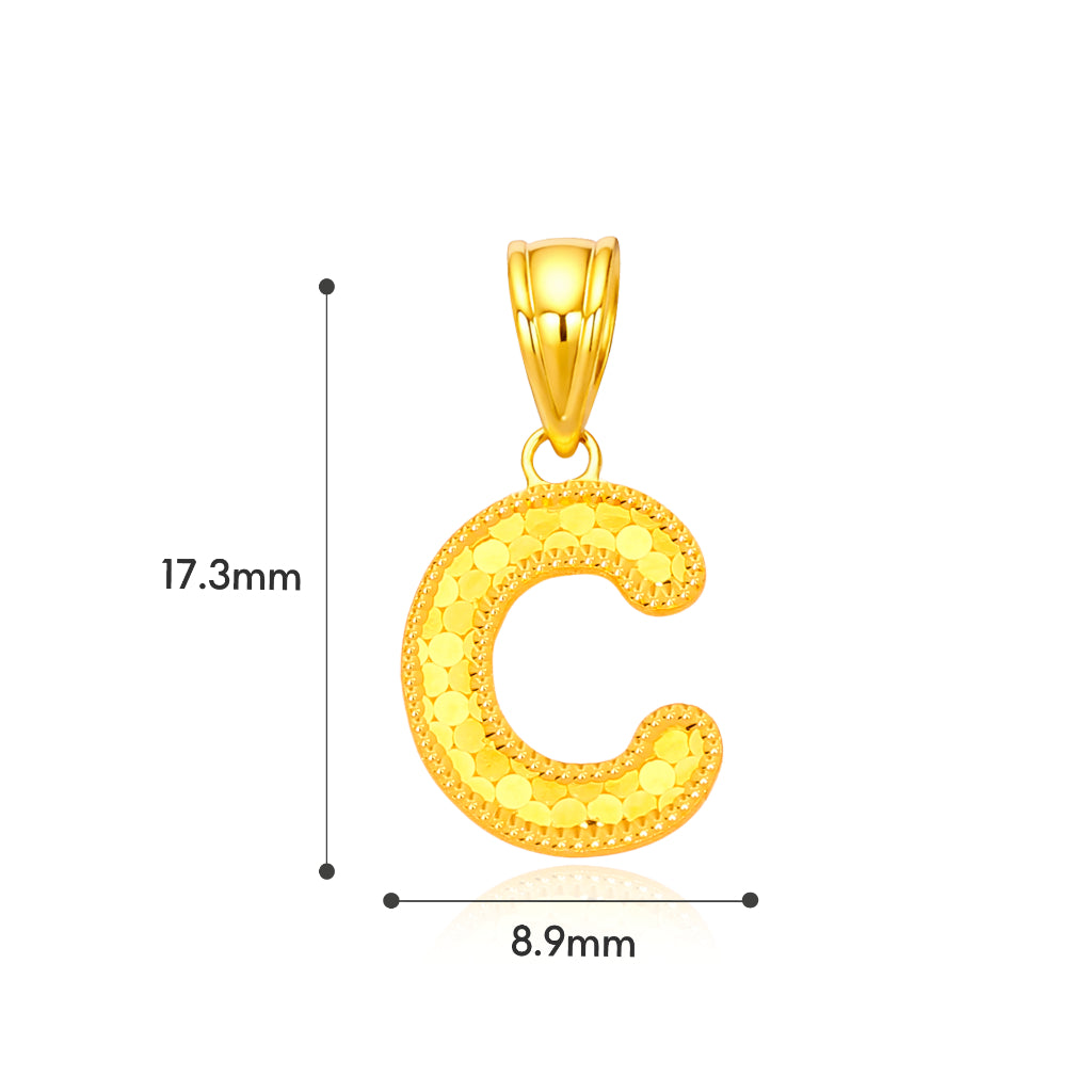 TAKA Jewellery Sparkle Collection Alphabet 916 Gold Pendant