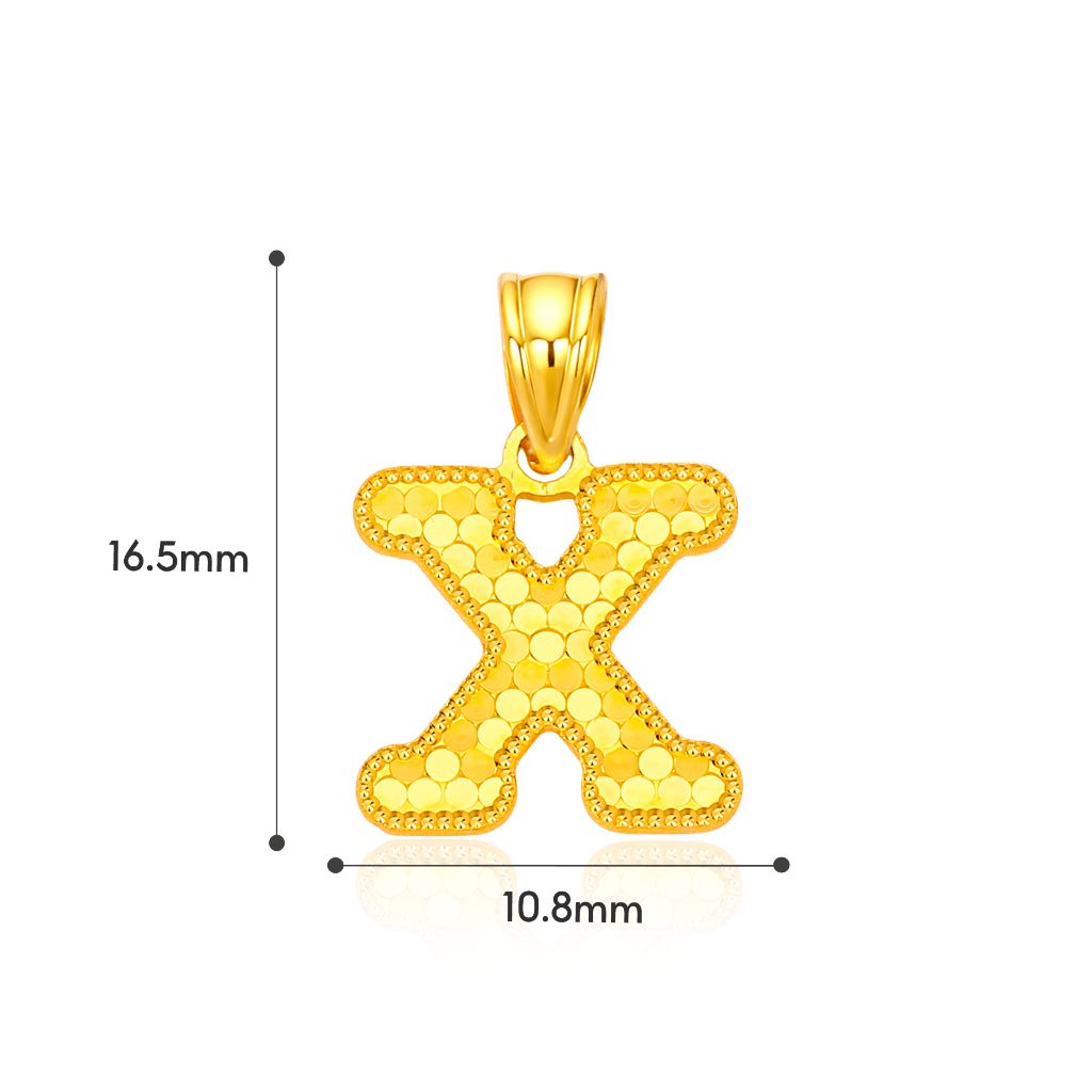 TAKA Jewellery Sparkle Collection Alphabet 916 Gold Pendant