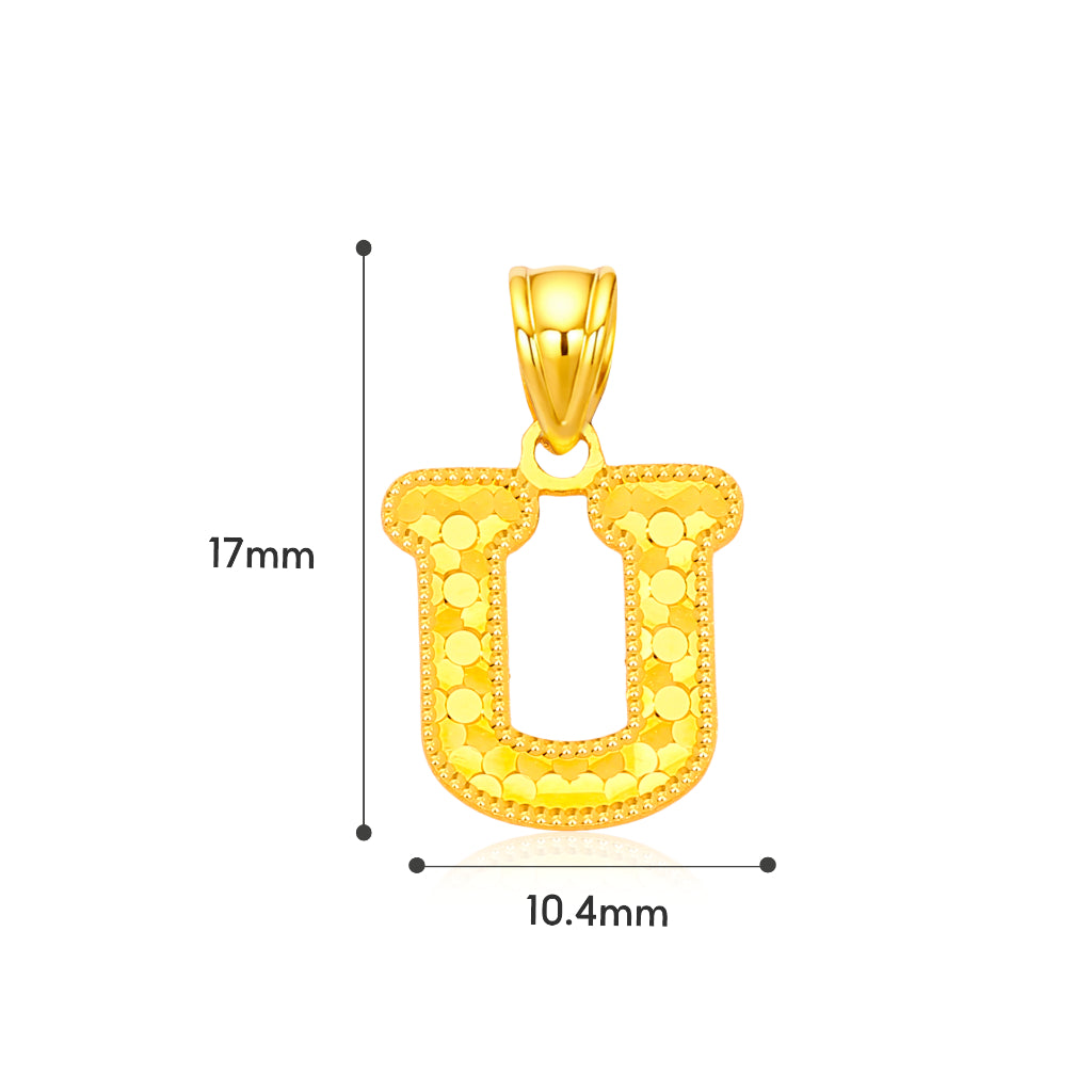 TAKA Jewellery Sparkle Collection Alphabet 916 Gold Pendant
