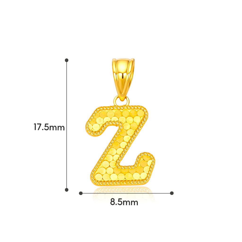 TAKA Jewellery Sparkle Collection Alphabet 916 Gold Pendant