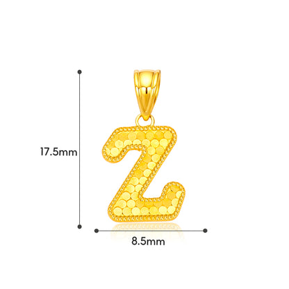 TAKA Jewellery Sparkle Collection Alphabet 916 Gold Pendant