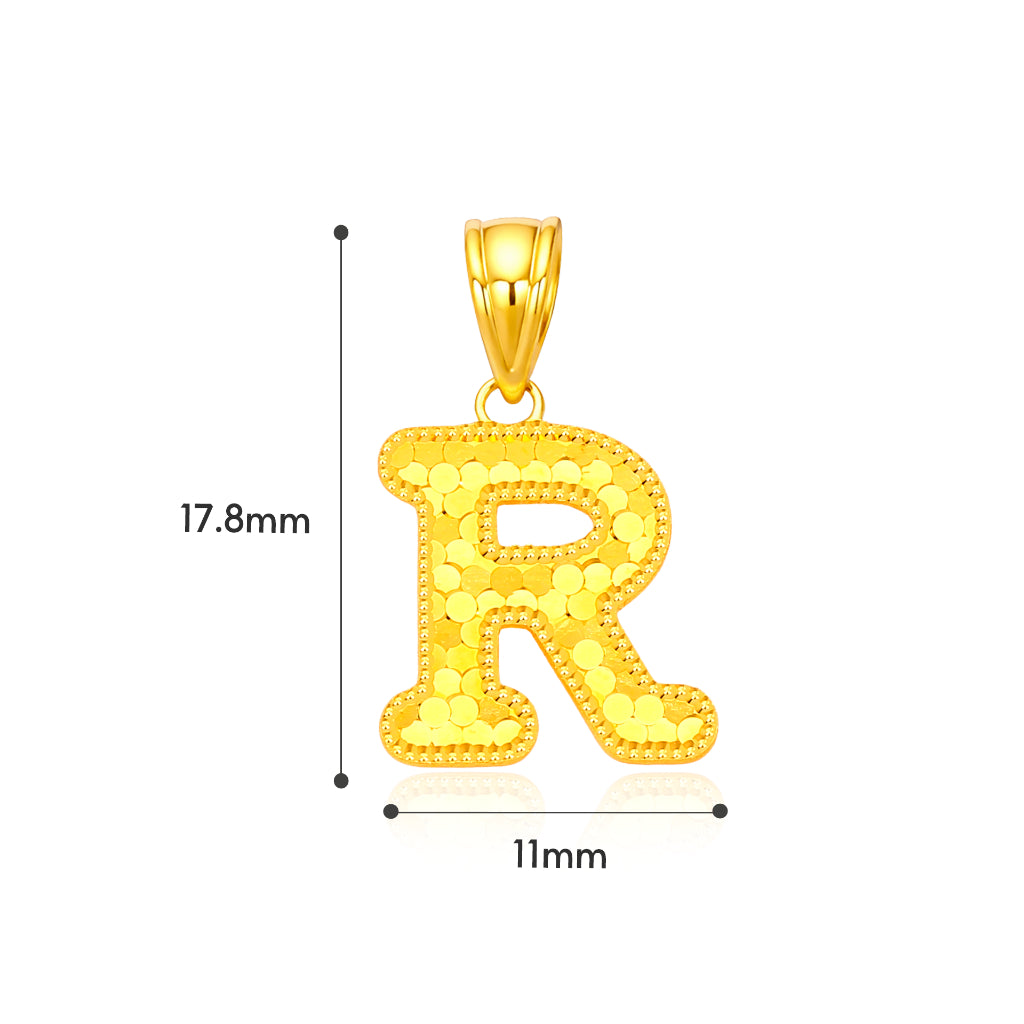 TAKA Jewellery Sparkle Collection Alphabet 916 Gold Pendant