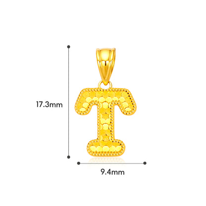 TAKA Jewellery Sparkle Collection Alphabet 916 Gold Pendant