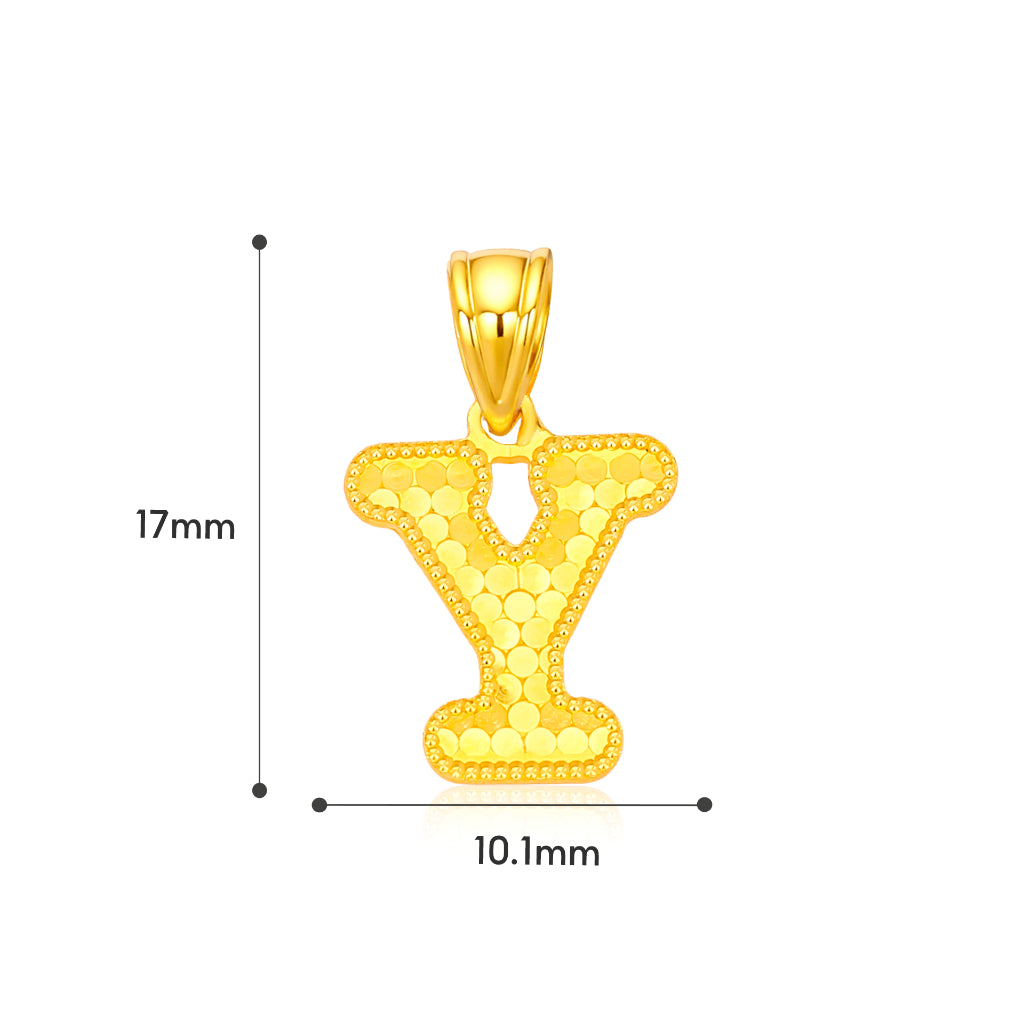TAKA Jewellery Sparkle Collection Alphabet 916 Gold Pendant
