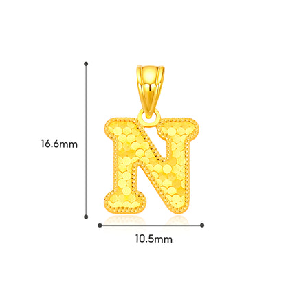 TAKA Jewellery Sparkle Collection Alphabet 916 Gold Pendant