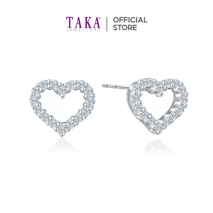 TAKA Jewellery Emotion Heart Diamond Earrings 18K