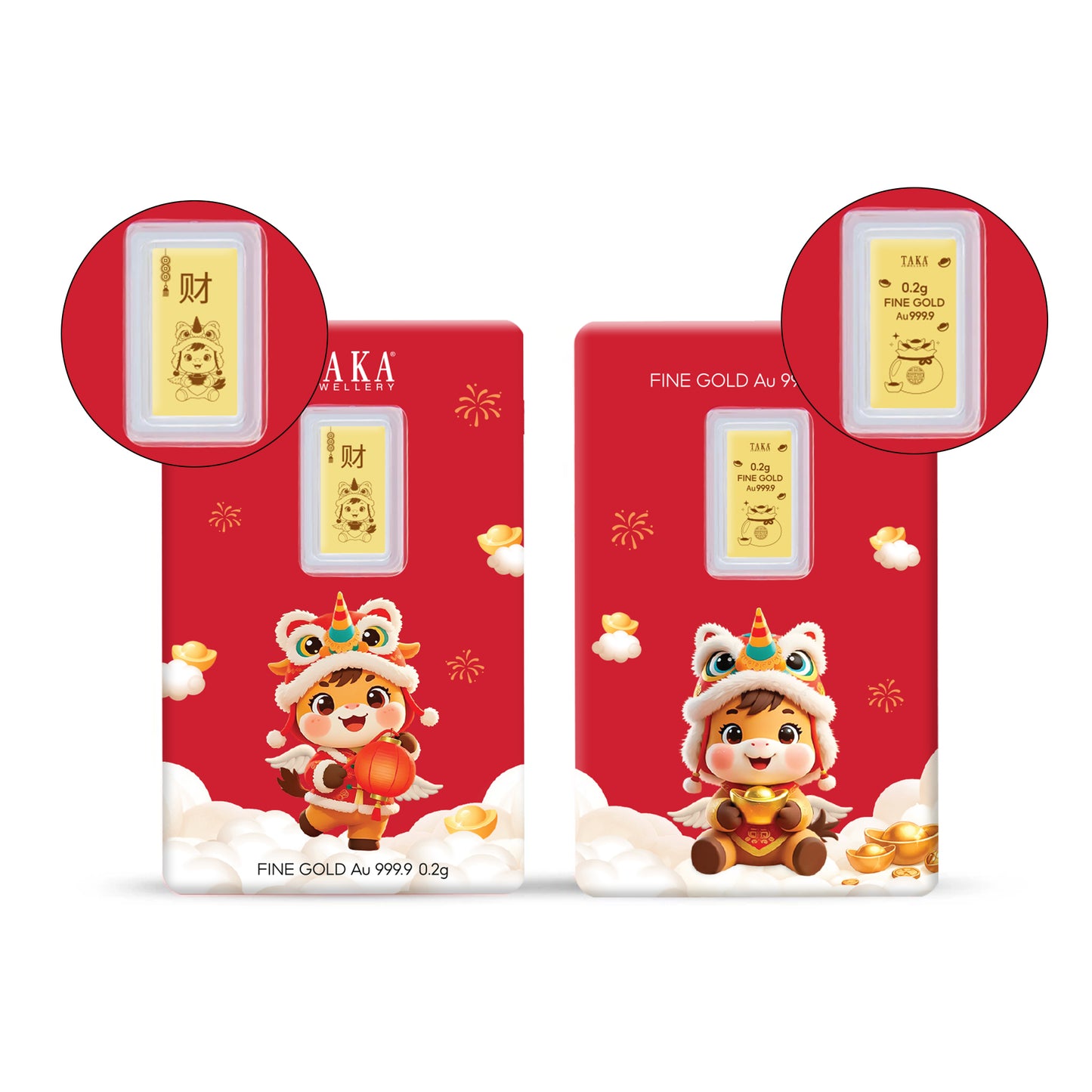 TAKA Jewellery Chinese New Year Edition – 0.2g 999.9 Pure Gold Bar