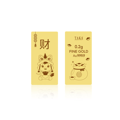 TAKA Jewellery Chinese New Year Edition – 0.2g 999.9 Pure Gold Bar