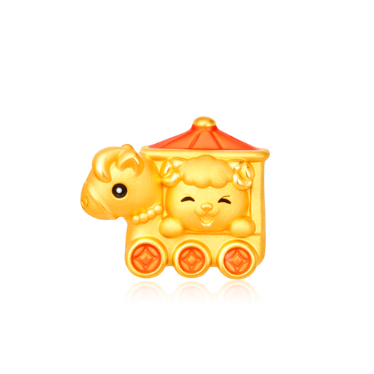 TAKA Jewellery Fortune-Rolling Horse 999 Pure Gold Charm