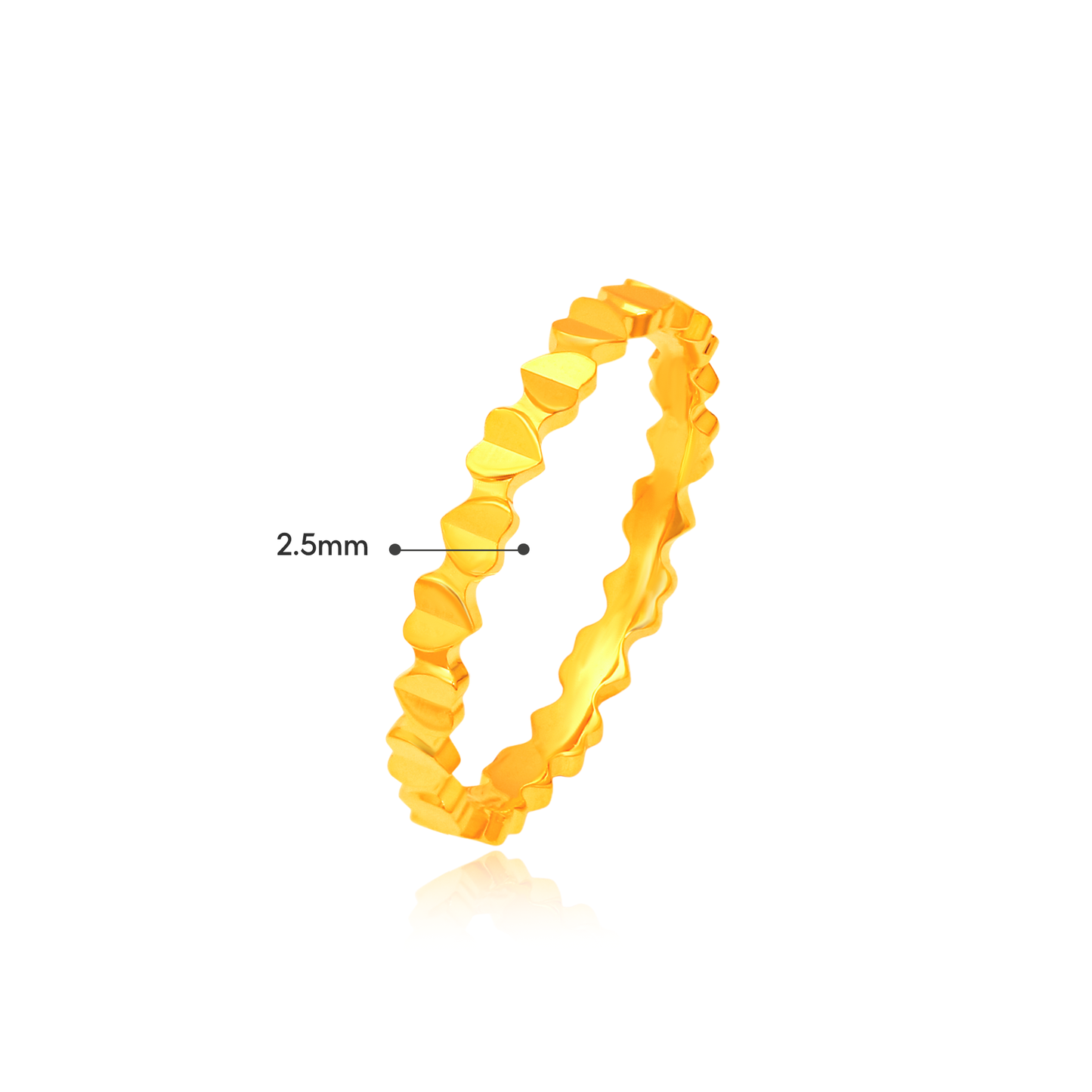 TAKA Jewellery GleamHeart 916 Gold Ring