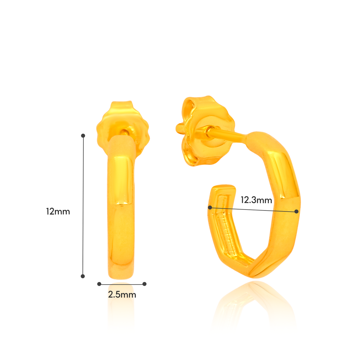 TAKA Jewellery 916 Gold Earrings