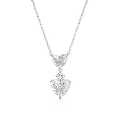 TAKA Jewellery IGI Certified 18K Gold Lab Grown Twins Heart Diamond Necklace