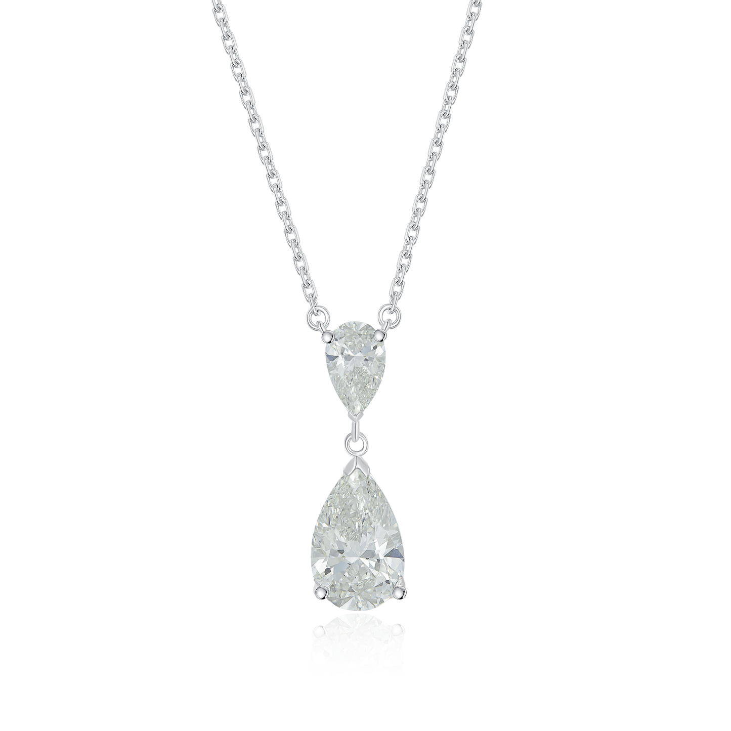 TAKA Jewellery IGI-Certified 18K Gold Lab-Grown Twin Pear Diamond Necklace