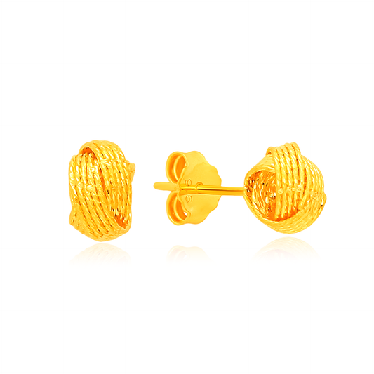 TAKA Jewellery 916 Gold Radiant Twist Earrings