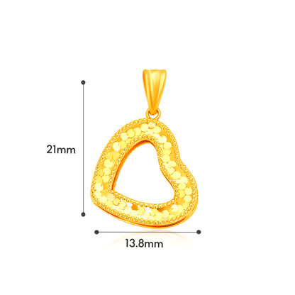 TAKA Jewellery 916 Gold Blissful Heart Pendant