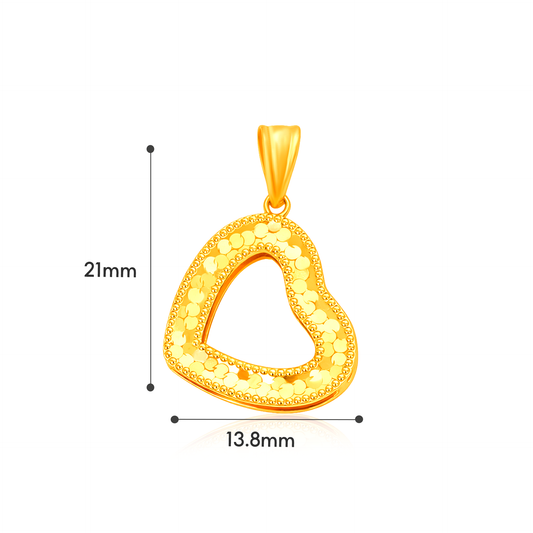 TAKA Jewellery 916 Gold Blissful Heart Pendant
