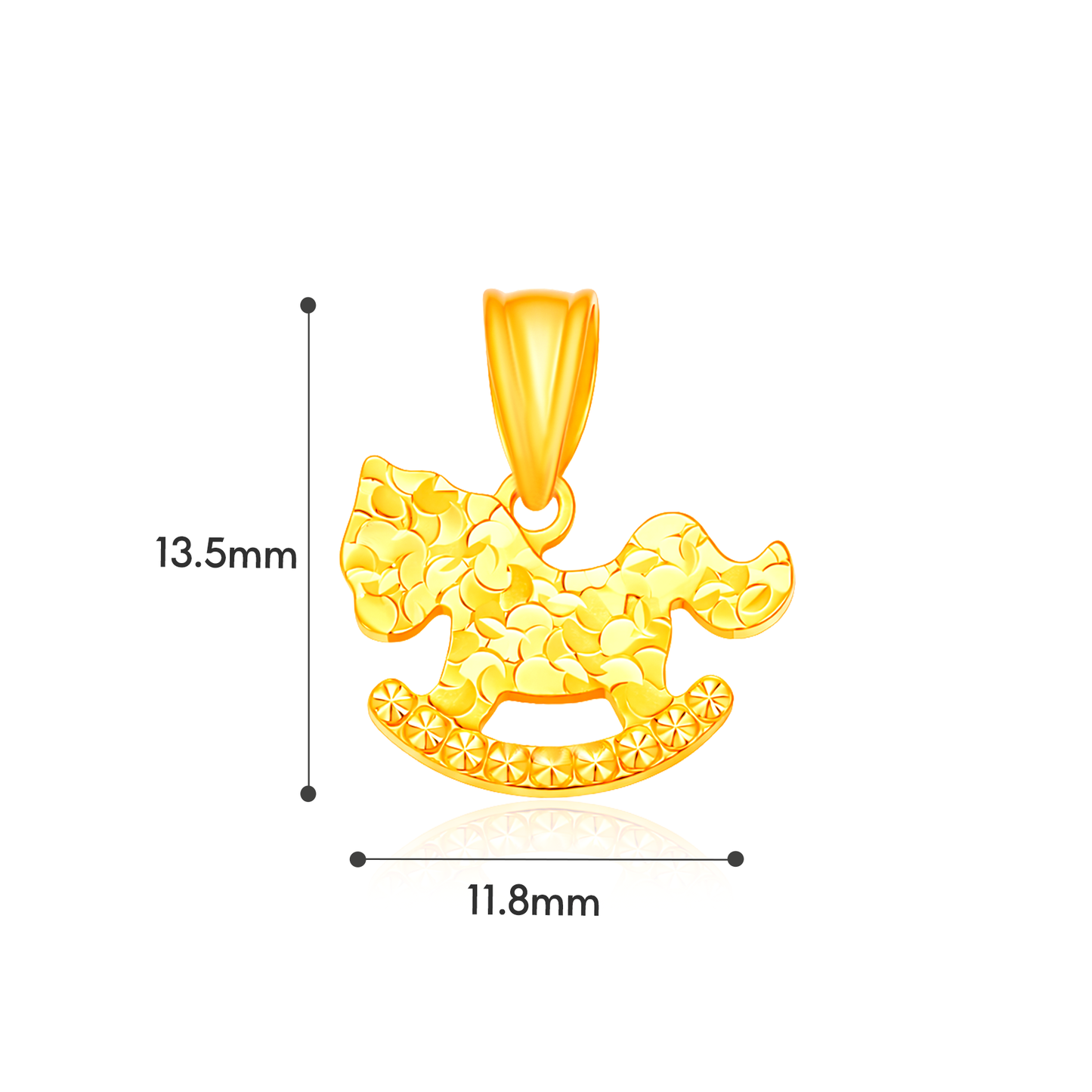 TAKA Jewellery 916 Gold Graceful Horse Pendant