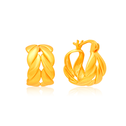 TAKA Jewellery 916 Gold Hoop Earrings