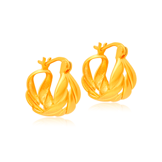 TAKA Jewellery 916 Gold Hoop Earrings