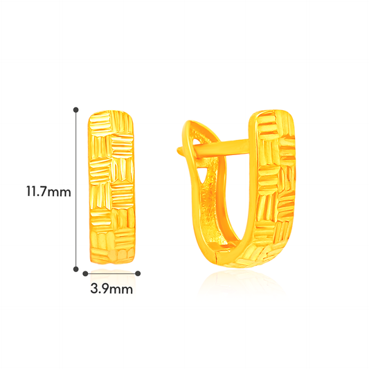 TAKA Jewellery 916 Gold Hoop Earrings