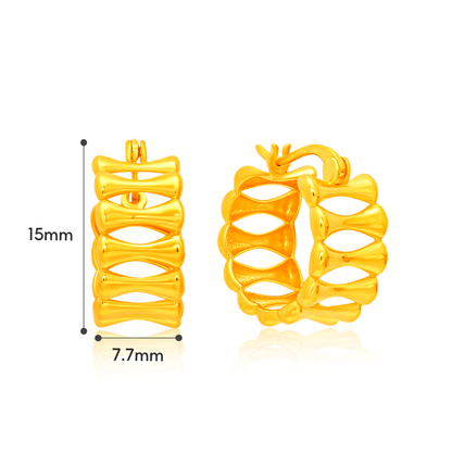 TAKA Jewellery 916 Gold Hoop Earrings