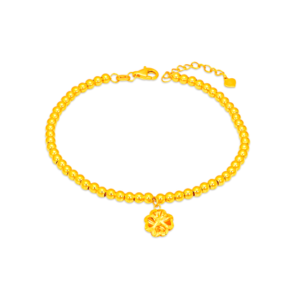TAKA Jewellery Blossom Bead 916 Gold Bracelet