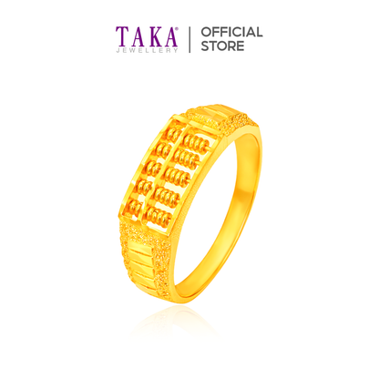 TAKA Jewellery Wealth Abacus 916 Gold Ring