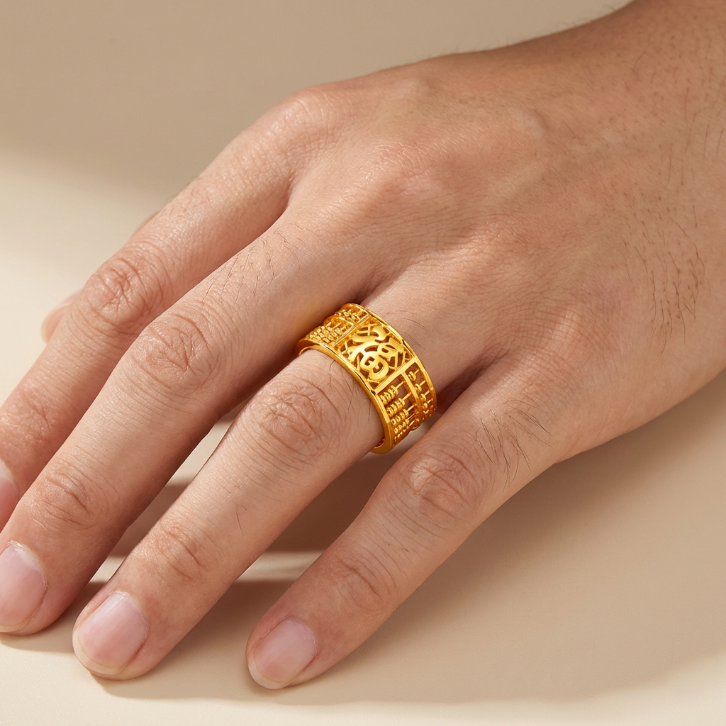 TAKA Jewellery Fortune Abacus Eternity 916 Gold Ring