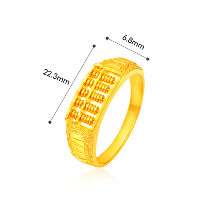 TAKA Jewellery Wealth Abacus 916 Gold Ring