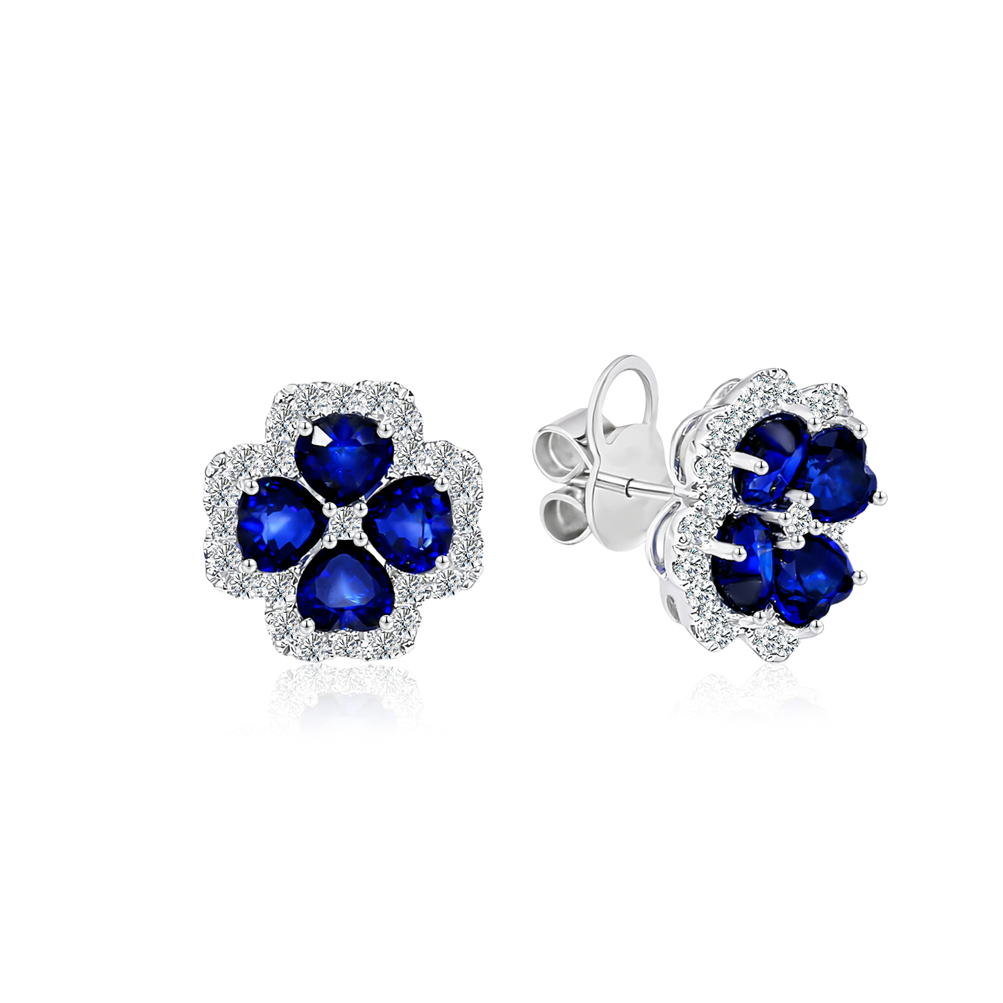 [Mother's Day] TAKA Jewellery 10K Gold Lab Grown Diamond Sapphire Earrings