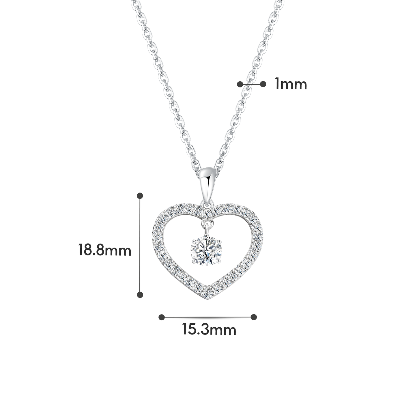 [Mother's Day] TAKA Jewellery 10K Lab Grown Diamond Promise of Forever Heart Necklace