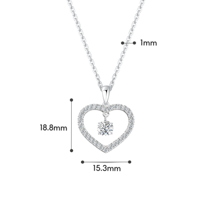 [Mother's Day] TAKA Jewellery 10K Lab Grown Diamond Promise of Forever Heart Necklace