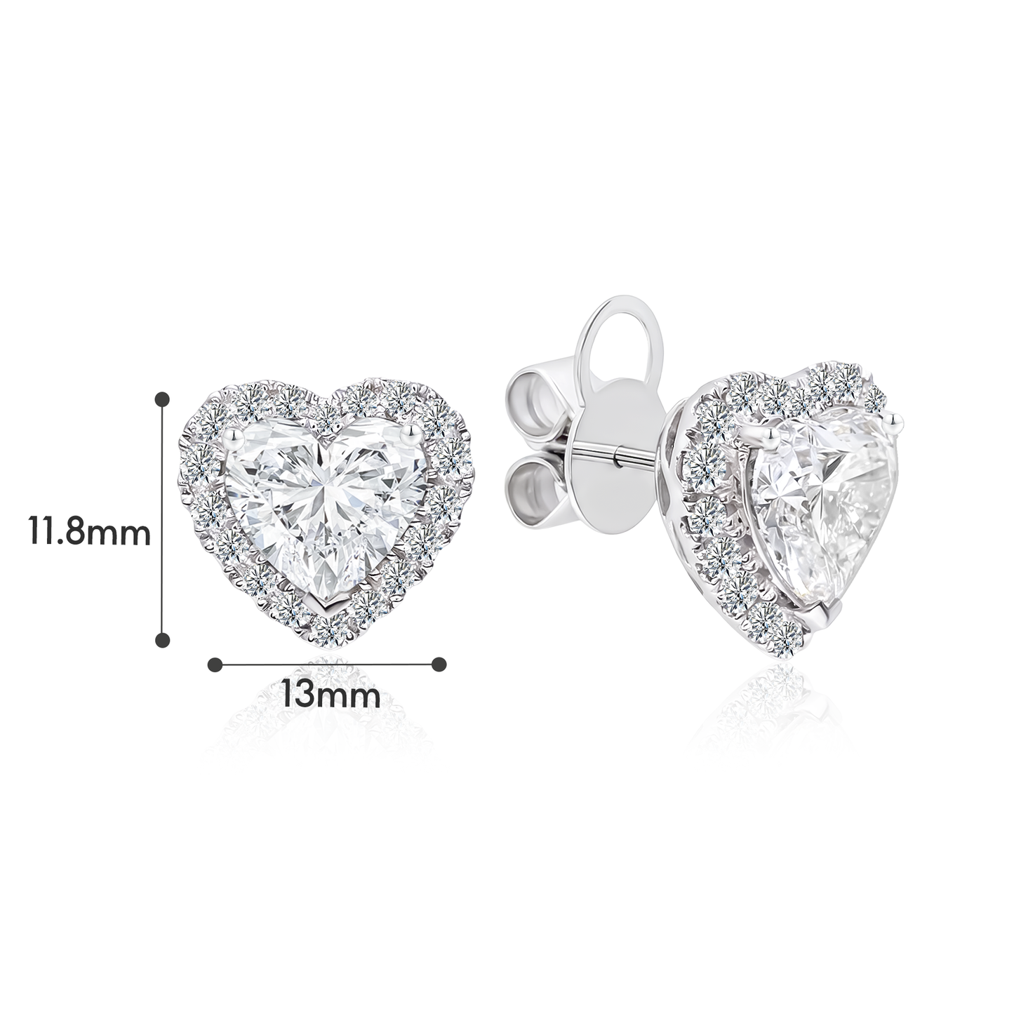 [Mother's Day] TAKA Jewellery IGI Certified Lab Grown Diamond Hearts Earrings 10K Gold