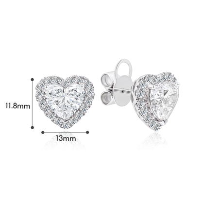 [Mother's Day] TAKA Jewellery IGI Certified Lab Grown Diamond Hearts Earrings 10K Gold