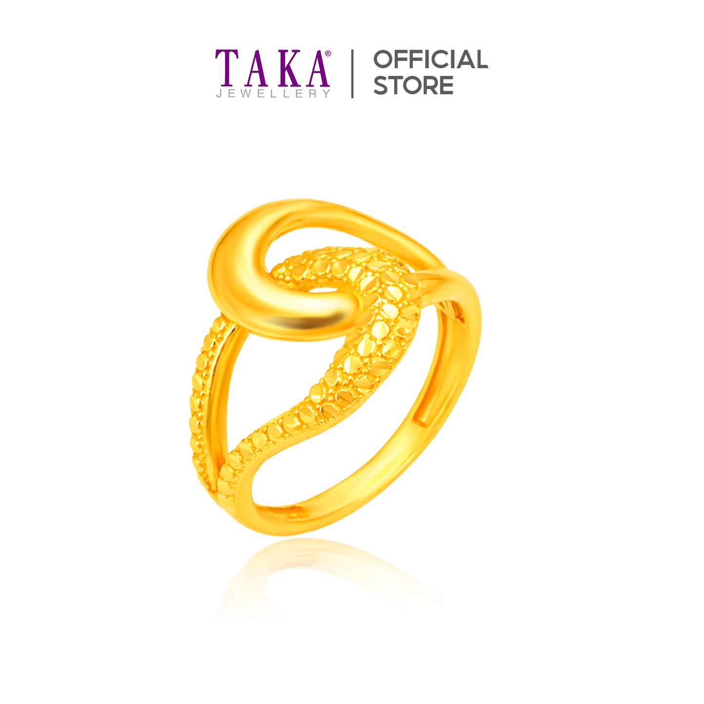 TAKA Jewellery Infinity‑Style 916 Gold Ring