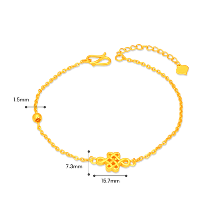 TAKA Jewellery 999 Pure Gold Bracelet